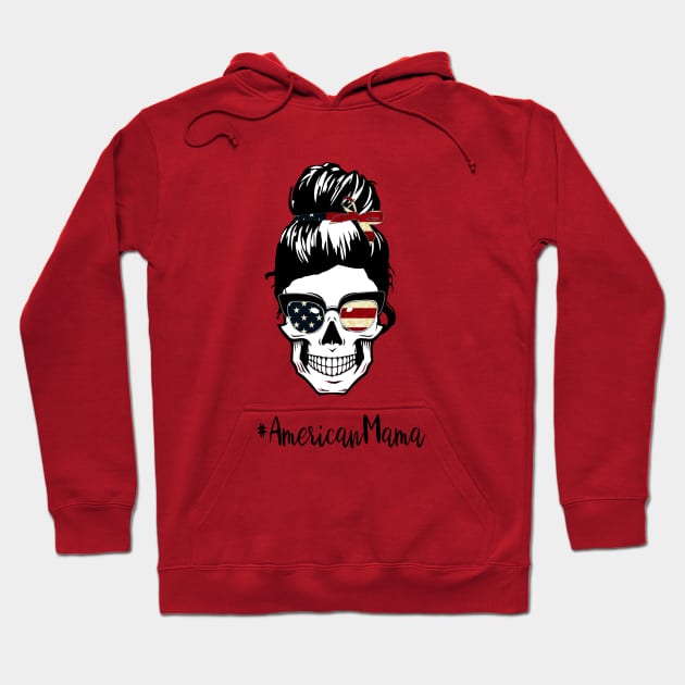 Mom Life skull - american mama skull Hoodie by VikiShop